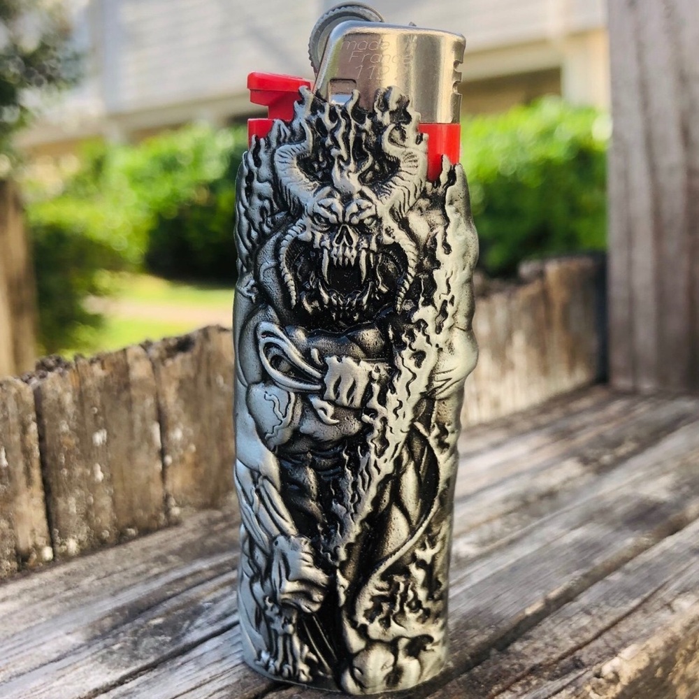 Metal lighter case fits BIC lighter standard size j6,lighter holder sleeve cover